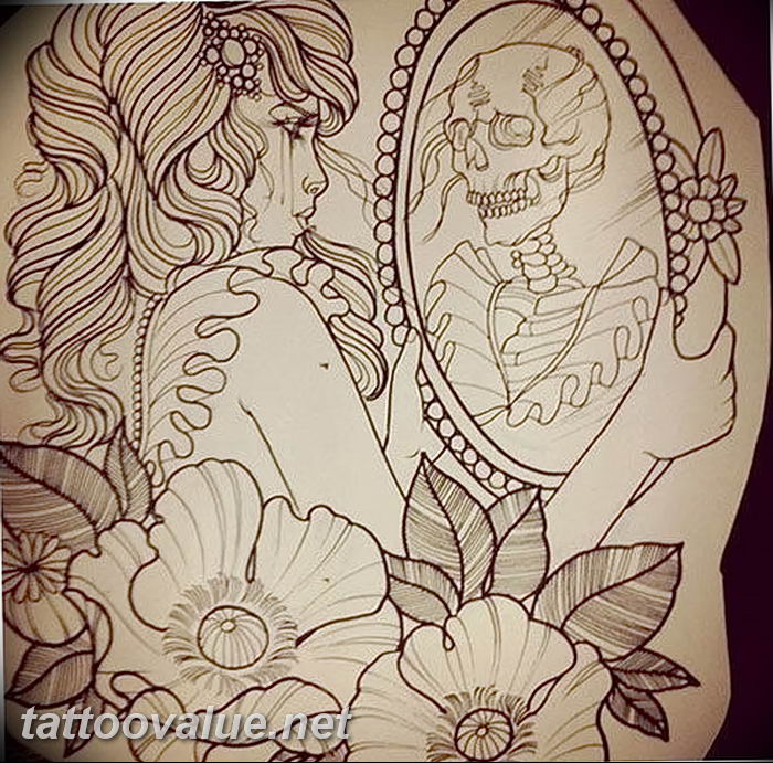 photo tattoo mirror 05.12.2018 №131 - Example tattoo pattern with mirror - tattoovalue.net